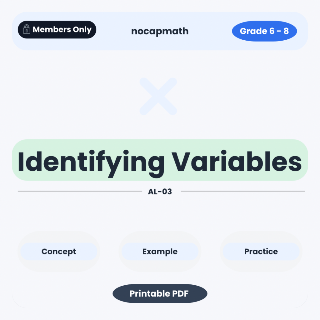 Identifying variables worksheet thumbnail